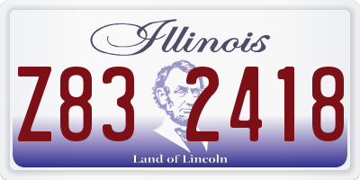 IL license plate Z832418