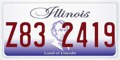 IL license plate Z832419