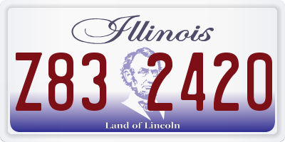 IL license plate Z832420
