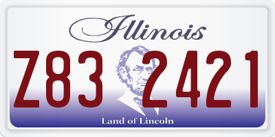 IL license plate Z832421
