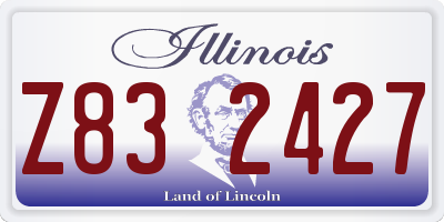 IL license plate Z832427