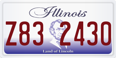 IL license plate Z832430