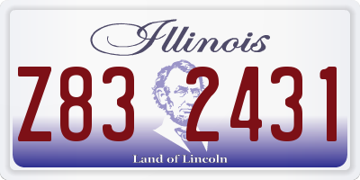 IL license plate Z832431