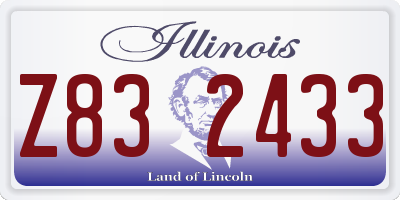 IL license plate Z832433