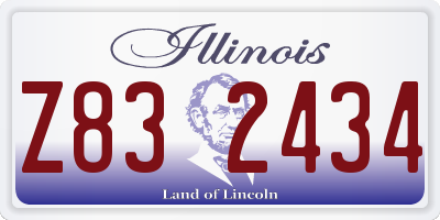 IL license plate Z832434