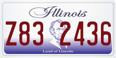 IL license plate Z832436