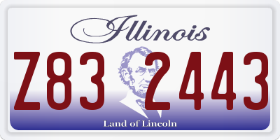 IL license plate Z832443