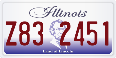 IL license plate Z832451