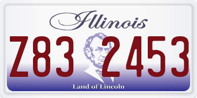 IL license plate Z832453