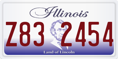 IL license plate Z832454