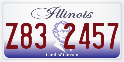 IL license plate Z832457