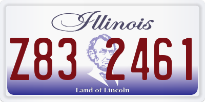 IL license plate Z832461