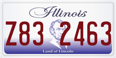 IL license plate Z832463