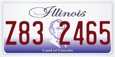IL license plate Z832465