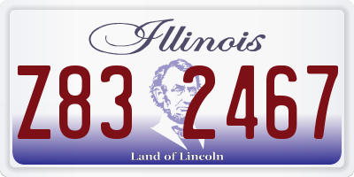 IL license plate Z832467