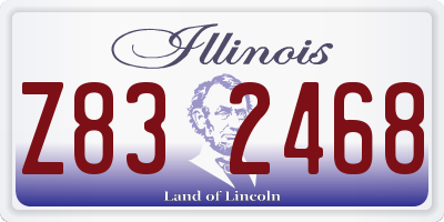 IL license plate Z832468