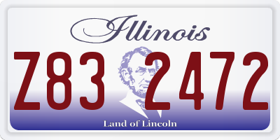 IL license plate Z832472