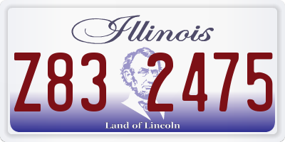 IL license plate Z832475