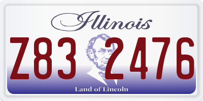 IL license plate Z832476
