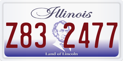 IL license plate Z832477