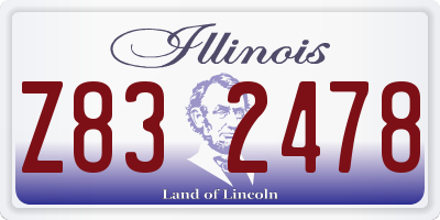IL license plate Z832478
