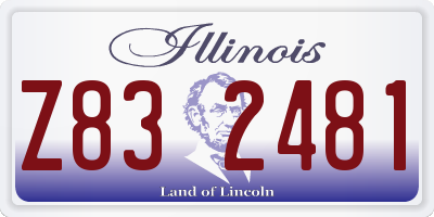 IL license plate Z832481