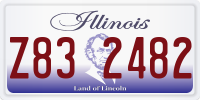 IL license plate Z832482