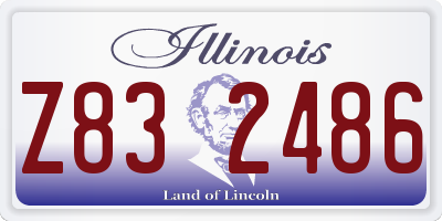 IL license plate Z832486
