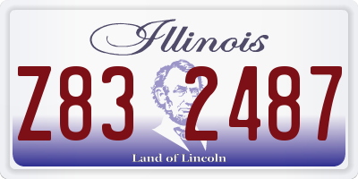 IL license plate Z832487