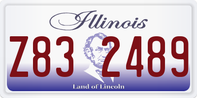 IL license plate Z832489