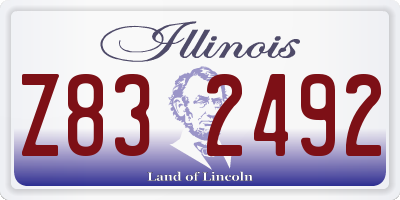 IL license plate Z832492