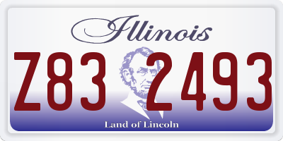 IL license plate Z832493