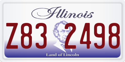 IL license plate Z832498