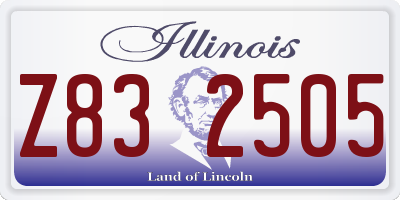 IL license plate Z832505
