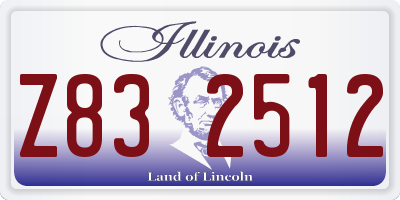 IL license plate Z832512