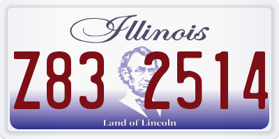 IL license plate Z832514