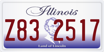 IL license plate Z832517