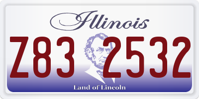 IL license plate Z832532