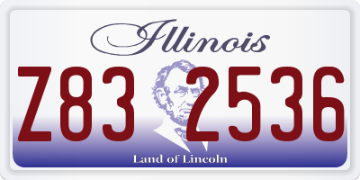 IL license plate Z832536
