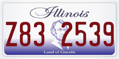 IL license plate Z832539