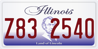 IL license plate Z832540