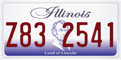IL license plate Z832541