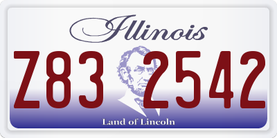 IL license plate Z832542