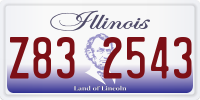 IL license plate Z832543