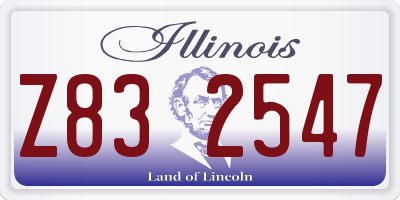 IL license plate Z832547