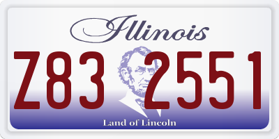 IL license plate Z832551