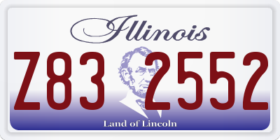 IL license plate Z832552