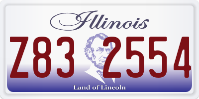 IL license plate Z832554