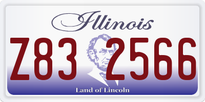 IL license plate Z832566