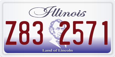 IL license plate Z832571